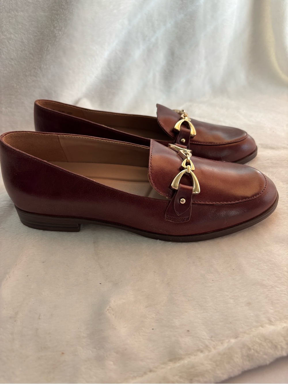 Naturalizer Gala Leather Horsebit Loafer Burgundy Size 6M